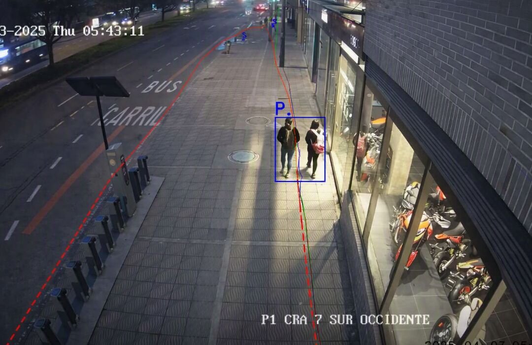Detección perimetral con tracking de personas frente a tienda retail — Vaelsys LATAM