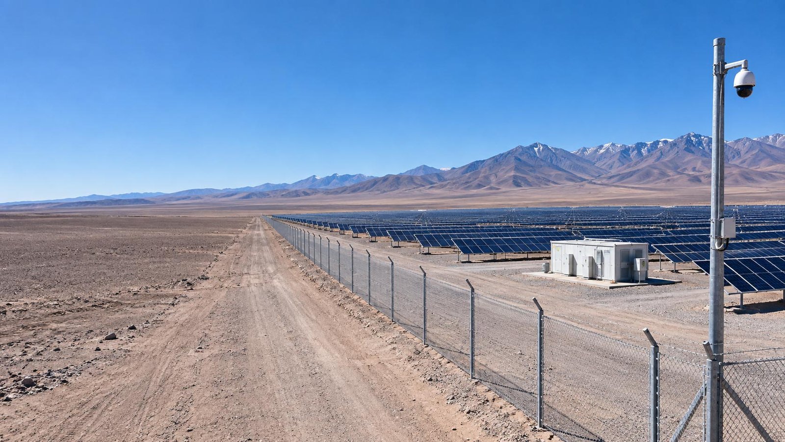 Parque solar fotovoltaico en LATAM protegido con videovigilancia y analítica de video de Vaelsys